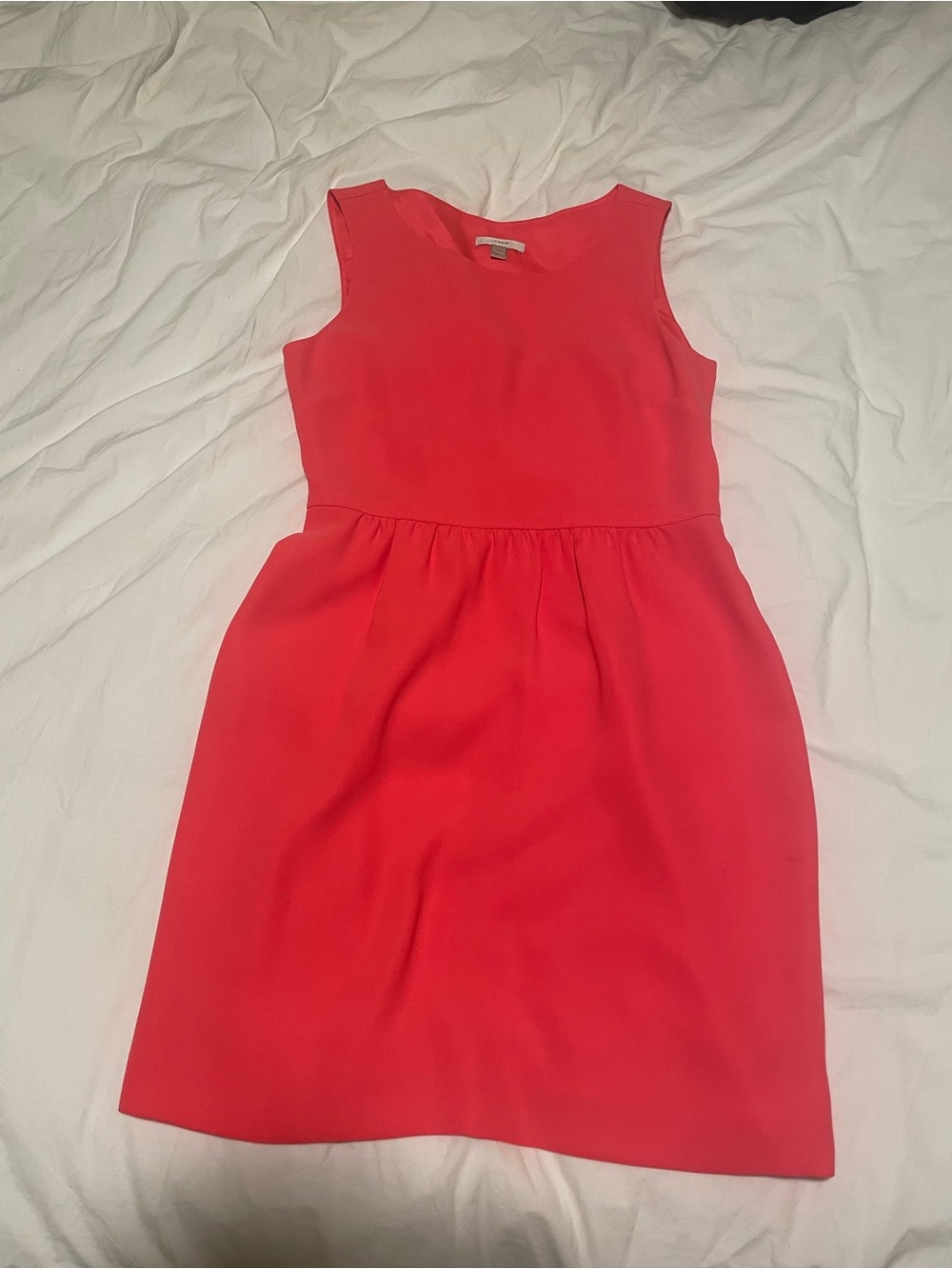 J. Crew Bright Coral Sleeveless Dress